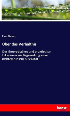 Natorp |  Über das Verhältnis | Buch |  Sack Fachmedien