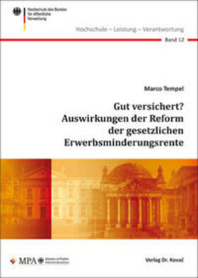 Tempel | Gut versichert? Auswirkungen der Reform der gesetzlichen Erwerbsminderungsrente | Buch | 978-3-339-10138-9 | sack.de