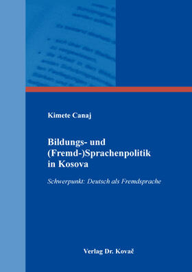 Canaj | Bildungs- und (Fremd-)Sprachenpolitik in Kosova | Buch | 978-3-339-10242-3 | sack.de