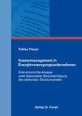 Pieper |  Kostenmanagement in Energieversorgungsunternehmen | Buch |  Sack Fachmedien