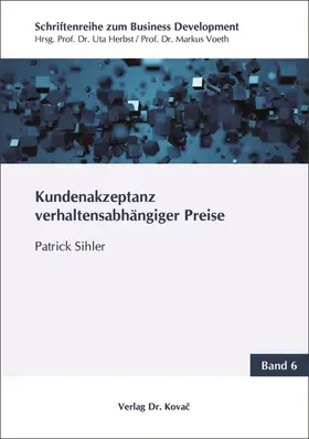 Sihler |  Kundenakzeptanz verhaltensabhängiger Preise | Buch |  Sack Fachmedien