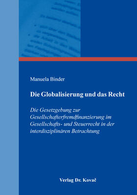 Binder | Die Globalisierung und das Recht | Buch | 978-3-339-10704-6 | sack.de