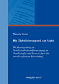 Binder |  Die Globalisierung und das Recht | Buch |  Sack Fachmedien