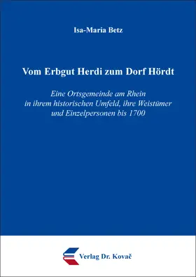 Betz |  Vom Erbgut Herdi zum Dorf Hördt | Buch |  Sack Fachmedien