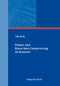 Jörin |  Patent- und Know-how-Lizenzvertrag im Konzern | Buch |  Sack Fachmedien