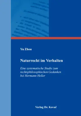 Zhou |  Naturrecht im Verhalten | Buch |  Sack Fachmedien