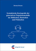 Orsson |  Syntaktische Kartografie der generativen Negationsmodelle im Jiddischen, Deutschen und Polnischen | Buch |  Sack Fachmedien