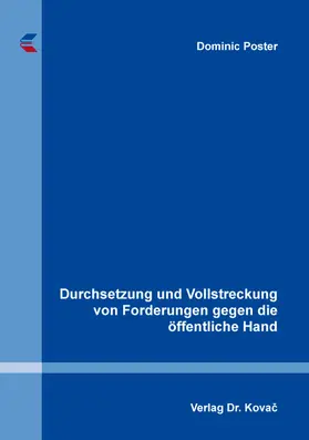 Poster |  Durchsetzung und Vollstreckung von Forderungen gegen die öffentliche Hand | Buch |  Sack Fachmedien