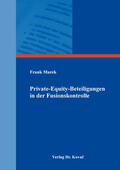 Marek |  Private-Equity-Beteiligungen in der Fusionskontrolle | Buch |  Sack Fachmedien