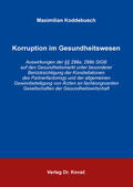 Koddebusch |  Korruption im Gesundheitswesen | Buch |  Sack Fachmedien