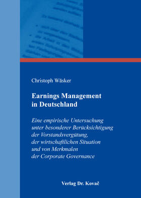 Wäsker | Earnings Management in Deutschland | Buch | 978-3-339-11482-2 | sack.de