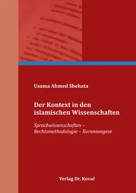 Shehata |  Der Kontext in den islamischen Wissenschaften | Buch |  Sack Fachmedien