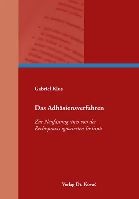 Klus | Klus, G: Adhäsionsverfahren | Buch | 978-3-339-11804-2 | sack.de