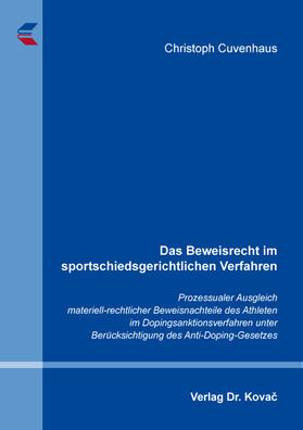 Cuvenhaus | Das Beweisrecht im sportschiedsgerichtlichen Verfahren | Buch | 978-3-339-11980-3 | sack.de