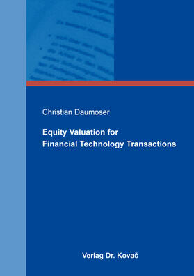 Daumoser | Equity Valuation for Financial Technology Transactions | Buch | sack.de