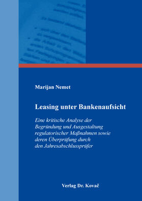 Nemet |  Leasing unter Bankenaufsicht | Buch |  Sack Fachmedien