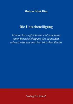 Dinç / Dinc¸ |  Die Unterbeteiligung | Buch |  Sack Fachmedien