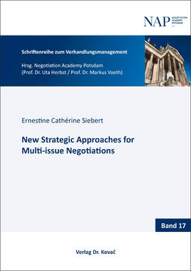 Siebert | New Strategic Approaches for Multi-issue Negotiations | Buch | 978-3-339-12750-1 | sack.de