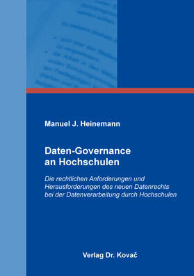 Heinemann |  Daten-Governance an Hochschulen | Buch |  Sack Fachmedien