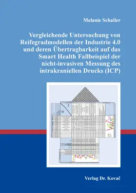 Schaller |  Vergleichende Untersuchung von Reifegradmodellen der Industrie 4.0 und deren Übertragbarkeit auf das Smart Health Fallbeispiel der nicht-invasiven Messung des intrakraniellen Drucks (ICP) | Buch |  Sack Fachmedien