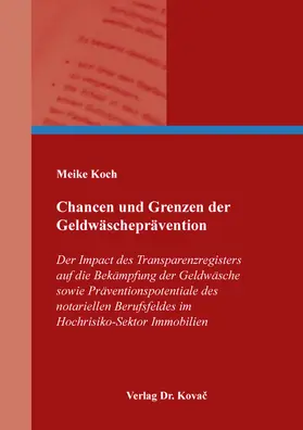 Koch | Chancen und Grenzen der Geldwäscheprävention | Buch | 978-3-339-13610-7 | sack.de