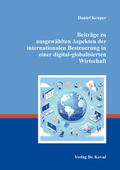 Keuper |  Beiträge zu ausgewählten Aspekten der internationalen Besteuerung in einer digital-globalisierten Wirtschaft | Buch |  Sack Fachmedien