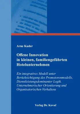Kuder |  Offene Innovation in kleinen, familiengeführten Hotelunternehmen | Buch |  Sack Fachmedien