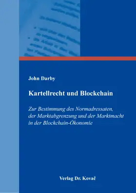 Darby |  Kartellrecht und Blockchain | Buch |  Sack Fachmedien
