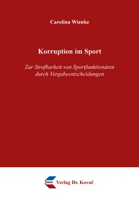 Wienke |  Korruption im Sport | Buch |  Sack Fachmedien