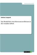 Langosch |  Das Modell der zwei Ressourcen-Ebenen in der Sozialen Arbeit | Buch |  Sack Fachmedien