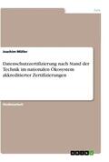 Müller |  Datenschutzzertifizierung nach Stand der Technik im nationalen Ökosystem akkreditierter Zertifizierungen | Buch |  Sack Fachmedien