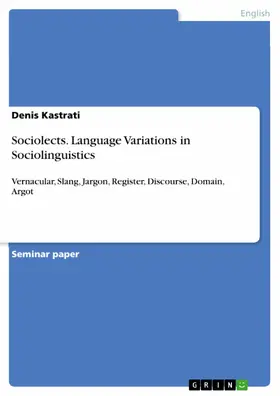 Kastrati |  Sociolects. Language Variations in Sociolinguistics | eBook | Sack Fachmedien