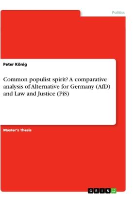 König | Common populist spirit? A comparative analysis of Alternative for Germany (AfD) and Law and Justice (PiS) | Buch | 978-3-346-16993-8 | sack.de