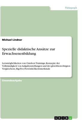 Lindner |  Spezielle didaktische Ansätze zur Erwachsenenbildung | Buch |  Sack Fachmedien