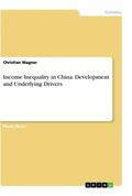 Wagner |  Income Inequality in China. Development and Underlying Drivers | Buch |  Sack Fachmedien