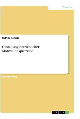 Renner | Gestaltung betrieblicher Motivationsprozesse | Buch | 978-3-346-25002-5 | sack.de