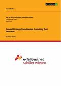 Fischer |  External Strategy Consultancies. Evaluating Their Value-Add | eBook | Sack Fachmedien