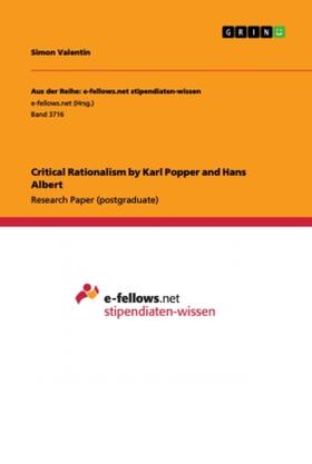 Valentin |  Critical Rationalism by Karl Popper and Hans Albert | Buch |  Sack Fachmedien