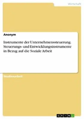 Anonym |  Instrumente der Unternehmenssteuerung. Steuerungs- und Entwicklungsinstrumente in Bezug auf die Soziale Arbeit | eBook | Sack Fachmedien