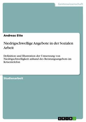Ette | Niedrigschwellige Angebote in der Sozialen Arbeit | E-Book | sack.de