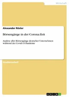 Rösler |  Börsengänge in der Corona-Zeit | eBook | Sack Fachmedien