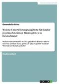 Prins |  Welche Unterstützungsangebote für Kinder psychisch kranker Eltern gibt es in Deutschland? | eBook | Sack Fachmedien