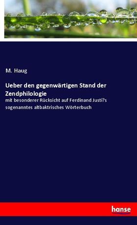 Haug |  Ueber den gegenwärtigen Stand der Zendphilologie | Buch |  Sack Fachmedien