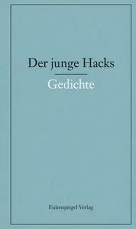 Hacks / Nickel |  Der junge Hacks 1 | Buch |  Sack Fachmedien