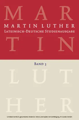 Beyer / Luther / Wartenberg |  Martin Luther: Lateinisch-Deutsche Studienausgabe Band 3 | eBook | Sack Fachmedien