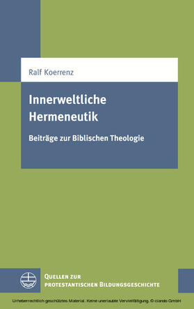 Koerrenz | Innerweltliche Hermeneutik | E-Book | sack.de