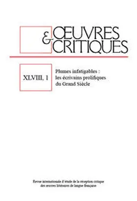 Bourque |  Oeuvres & Critiques XLVIII ,1 | Buch |  Sack Fachmedien