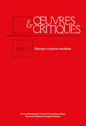 Cartron |  OEUVRES & CRITIQUES  XLIX, 2 | Buch |  Sack Fachmedien