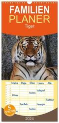 Hennig |  Familienplaner 2024 - Tiger mit 5 Spalten (Wandkalender, 21 x 45 cm) CALVENDO | Sonstiges |  Sack Fachmedien