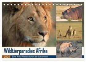 Herzog | Wildtierparadies Afrika - Eine Foto-Reise durch die Savannen (Tischkalender 2024 DIN A5 quer), CALVENDO Monatskalender | Sonstiges | 978-3-383-44292-6 | sack.de